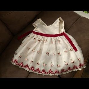 White and red Christmas dress